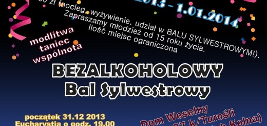 Noworoczna Oaza Modlitwy i Bezalkoholowy Bal Sylwestrowy
